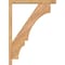Ekena Millwork Balboa Block Smooth Bracket w/ Offset Brace, Western Red Cedar, 3 1/2"W x 22"D x 30"H BKT0402X22X30BOA05SWR - alternate 2